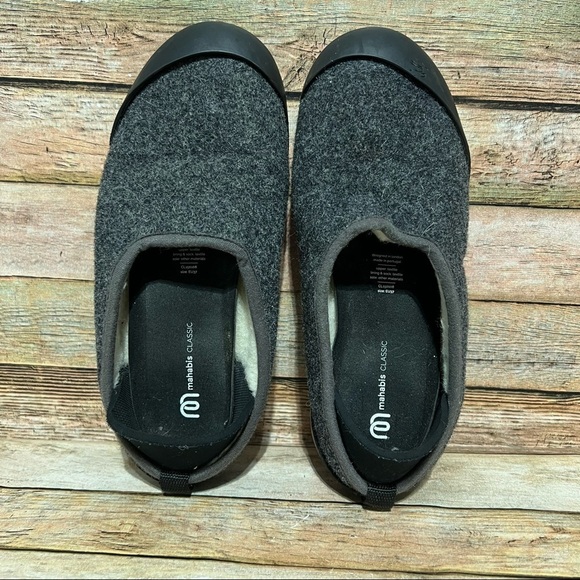 Mahabis Grey Wool Slippers - Picture 6 of 7
